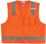 Ergodyne X-Small Orange Glowear® 8249Z Polyester/Polyester Mesh Vest