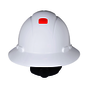 3M™ White SecureFit™ H-801SFR-UV HDPE Full Brim Hard Hat With 4 Point Ratchet Suspension