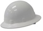 Honeywell White Fibre-Metal® E1 Thermoplastic Full Brim Hard Hat With Ratchet/8 Point Ratchet Suspension
