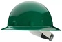 Honeywell Green Fibre-Metal® E1 Thermoplastic Full Brim Hard Hat With Ratchet/8 Point Ratchet Suspension