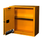 Justrite® Sure-Grip® EX 40 Gallon Yellow 18 Guage Steel Safety Cabinet With Self-Close Door