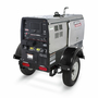 Lincoln Electric® Frontier® 400X (Perkins®) 1 or 3 Phase CC/CV Multi-Process Welder With 400 Input Voltage, Medium Two-Wheel Welder Trailer With Cable Rack, Chopper Technology® And CrossLinc® Technology
