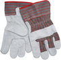 Memphis Glove Large Economy Split Cowhide Palm Gloves With Fabric Back And Starched Safety Cuff