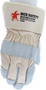 Memphis Glove Large Natural Select Side Split Leather Palm Gloves With Canvas Back And Rubberized Safety Cuff