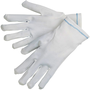 MCR Safety Large White Lisle Heavy Weight 100% Stretch, Breathable Nylon Reversible, Hemmed Inspection Gloves With Slip-On Cuff