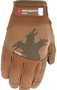 Memphis Glove Large Brown Top Grain Goatskin Palm Gloves With Spandex Back And Adjustable Closure Cuff