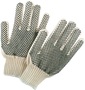 MCR Safety Natural Large Cotton/Polyester 7 Gauge Black PVC Dotted on Both Sides General Purpose Gloves WithKnit Wrist