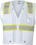 Kishigo Small/Medium White And Green Polyester Vest