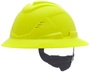 MSA Hi-Viz Yellow V-Gard® C1™ HDPE Full Brim Hard Hat With Fas Trac® Ratchet Suspension