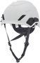 MSA White V-Gard® H1 High Density Polyethylene Front Safety Helmet With Fas-Trac® III Ratchet Suspension