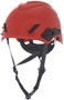 MSA Red V-Gard® H1 HDPE Cap Style Non-Vented Climbing Helmet With Fas Trac® Ratchet Suspension