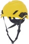 MSA Yellow V-Gard® H1 HDPE Cap Style Non-Vented Climbing Helmet With Fas Trac® Ratchet Suspension