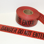 Mutual Industries 3" X 1000' Black 3 mil Polyethylene Barricade Tape "DANGER DO NOT ENTER"