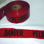 Mutual Industries 3" X 1000' Red 3 mil Polyethylene Barricade Tape "DANGER PELIGRO"
