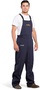 OEL Large Blue Cotton Blend Premium Indura Flame Resistant Bib-Overall With Non-Metallic Zipper Hook and Loop Closure