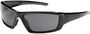 Protective Industrial Products Sunburst™ Black Safety Glasses With Gray Anti-Scratch/Anti-Fog Lens