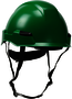 Protective Industrial Products Green Rocky™ ABS/Polycarbonate Non-Vented Cap Style Climbing Helmet With Wheel Ratchet/4 Point Nylon Webbing Cradle Suspension