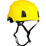 Protective Industrial Products Yellow Traverse™ ABS Vented Micro Brim Climbing Helmet With Wheel Ratchet Suspension And MIPS Technology