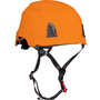 Protective Industrial Products Orange Traverse™ ABS Vented Micro Brim Climbing Helmet With Wheel Ratchet Suspension And MIPS Technology