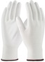 Protective Industrial Products 2X PIP® 13 Gauge White Polyurethane Palm And Finger Coated Work Gloves With White Polyester Liner And Knit Wrist