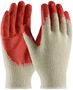 Protective Industrial Products Small PIP® Latex Palm And Fingers Coated Work Gloves With Cotton And Polyester Liner And Knit Wrist Cuff