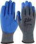 Protective Industrial Products Small G-Tek® 10 Gauge Blue Latex Palm And Finger Coated Work Gloves With Dark Gray Polyester Liner And Knit Wrist