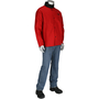 Protective Industrial Products X-Large Red Sateen Cotton Flame Resistant Jacket With Snap Front Closure