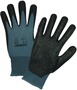Protective Industrial Products Large PosiGrip® 15 Gauge Black Nitrile Palm And Finger Coated Work Gloves With Gray Nylon Liner And Knit Wrist