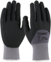 Protective Industrial Products 2X PosiGrip® 15 Gauge Black Nitrile Palm, Finger And Knuckles Coated Work Gloves With Gray Nylon And Spandex Liner And Knit Wrist