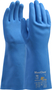 Protective Industrial Products Large MaxiChem® Blue Latex Palm And Finger Coated Work Gloves With Blue Nylon And Elastane Liner And Gauntlet Cuff