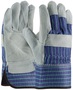 Protective Industrial Products X-Large Blue Split Cowhide Palm Gloves With Canvas Back And Rubberized Safety Cuff