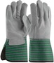 Protective Industrial Products X-Large Green Split Cowhide Palm Gloves With Full Leather Back And Gauntlet Cuff