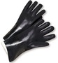 Protective Industrial Products Size 14" PIP® Black PVC Full Hand Coated Work Gloves With Black Cotton Liner And Straight Cuff