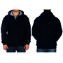 Benchmark FR® Large Tall Navy American Fleece 42129 Cotton Modacrylic Flame Resistant Hooded Sweatshirt With Zipper Closure
