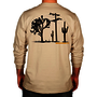 Benchmark FR® Medium Beige Second Gen Jersey Cotton Flame Resistant T-Shirt With Cactus Print