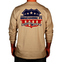 Benchmark FR® Medium Beige Second Gen Jersey Cotton Flame Resistant T-Shirt With FR Union Crest Graphic