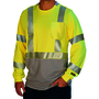 Benchmark FR® Medium Hi-Viz Yellow Second Gen Jersey Cotton Flame Resistant T-Shirt With Silver Segmented Reflective Striping