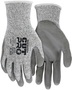 MCR Safety Medium Cut Pro® 13 Gauge High Performance Polyethylene - Hypermax® / Synthetic Cut Resistant Gloves With Polyurethane Coated Palm and Fingertips