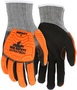 MCR Safety Large UltraTech® Mechanics 13 Gauge High Performance Polyethylene - Hypermax® / Synthetic TPR Back Cut Resistant Gloves With Nitrile Coated Palm and Fingertips