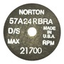 Norton® 2-1/2" 24 Grit Extra Coarse Aluminum Oxide Snagging Wheel