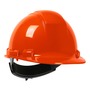 Protective Industrial Products Hi-Viz Orange Dynamic® Whistler™ HDPE Cap Style Hard Hat With Wheel/4-Point Ratchet Suspension