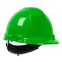 Protective Industrial Products Lime Green Dynamic® Whistler™ HDPE Cap Style Hard Hat With Wheel/4-Point Ratchet Suspension