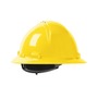 Protective Industrial Products Yellow Dynamic® Kilimanjaro™ HDPE Full Brim Hard Hat With Wheel/4-Point Ratchet Suspension