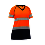 Protective Industrial Products Women's Large Hi-Vis Orange Bisley® Fresche® Lightweight Cotton/Polyester Short Sleeve T-Shirt With Cotton Backing