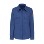 Bulwark® Women's 2X Light Blue Cotton/Nylon Flame Resistant Shirt