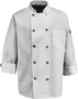 Red Kap® Large/Regular White Chef Designs® 100% Polyester Chef Coat