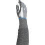 RADNOR™ 18" Long Gray Kut Gard® ATA® Technology HPPE Fiber Cut A5 ANSI Level Cut Resistant Sleeve