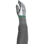 RADNOR™ 18" Long Gray Kut Gard® ATA® Technology HPPE Fiber Cut A6 ANSI Level Cut Resistant Sleeve