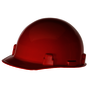 RADNOR™ Red SmoothDome™ Polyethylene Cap Style Hard Hat With 1-Touch® Suspension
