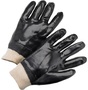 RADNOR™ Large 10" Black And Tan Interlock Lined Supported PVC Chemical Resistant Gloves With Smooth Finish